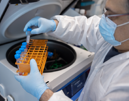 Lyell lab employees measuring cell activity remotely